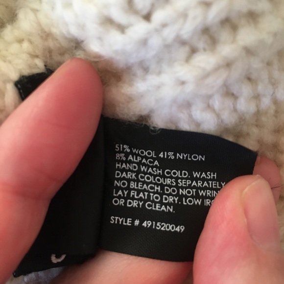 Club Monaco Cream Micaila Cable Knit Infinity Scarf (Wool, Alpaca) - Picture 4 of 4